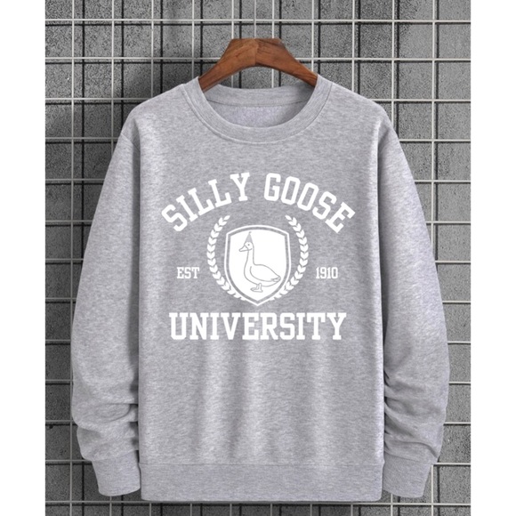 Silly Goose University Women’s Long Sleeve Crewneck Sweatshirt - Picture 1 of 1